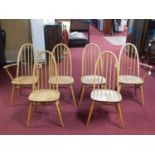 A set of six 20th century Ercol Windsor dining chairs, to include 2 carvers