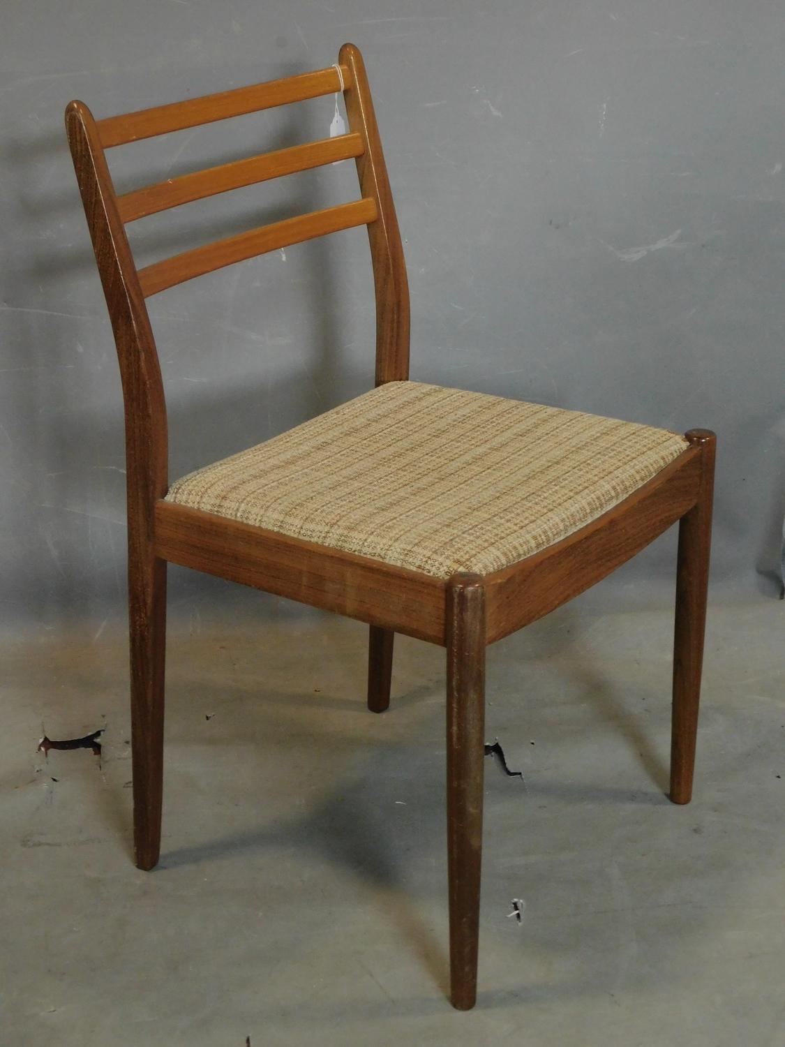 A set of four 20th century G-plan teak dining chairs, with E.Gomme label - Image 3 of 3