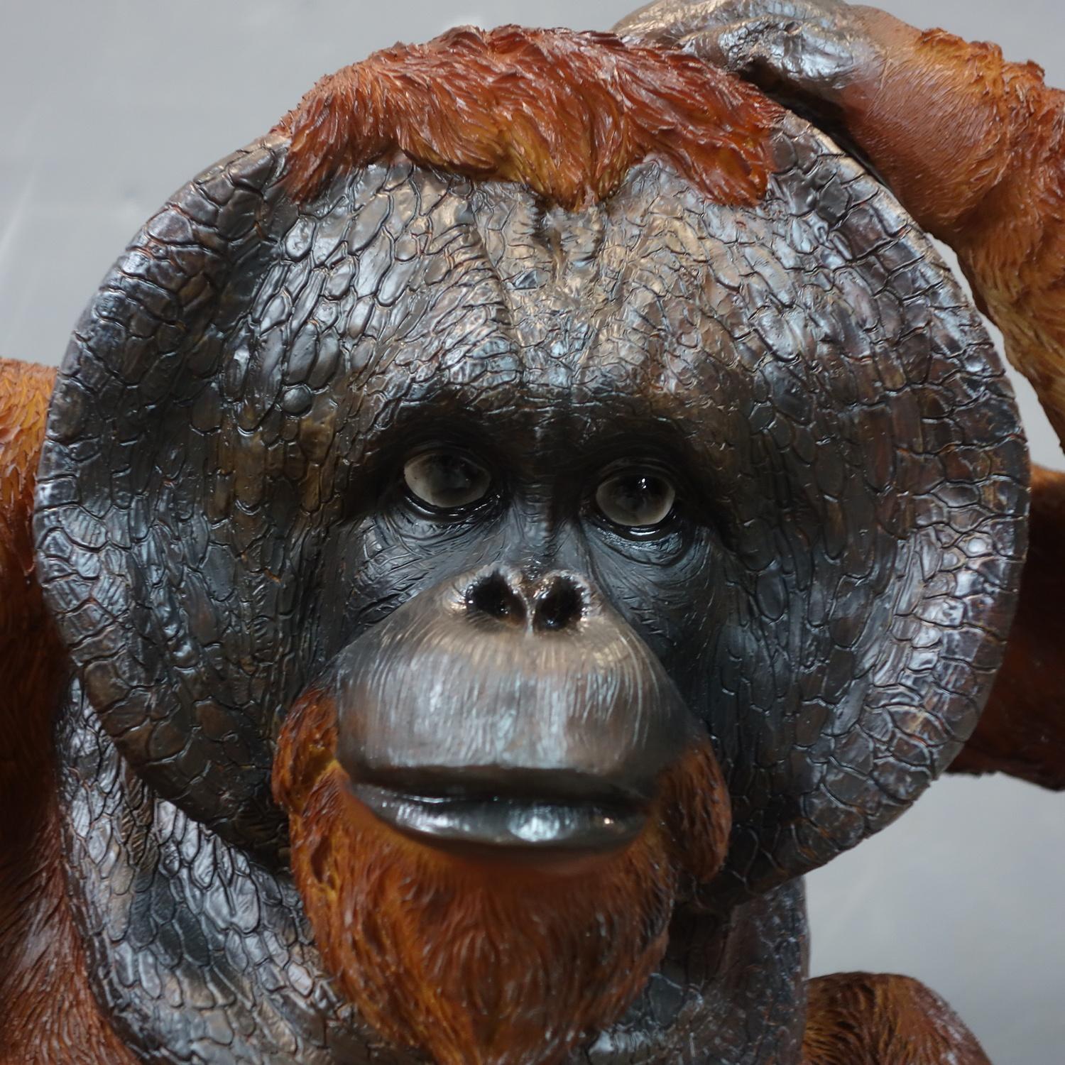 A fibreglass model of an Orangutan, H.38 W.46 D.30cm - Image 2 of 3