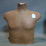 A vintage fibreglass torso mannequin, H.50cm