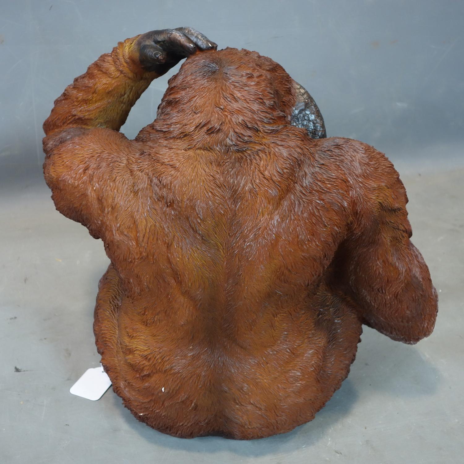 A fibreglass model of an Orangutan, H.38 W.46 D.30cm - Image 3 of 3