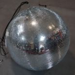 A mirrored disco ball, H.38cm