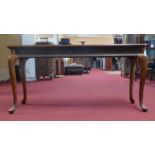 A Georgian style mahogany console table, H.67 W.147 D.37cm