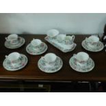 A Royal Staffordshire millefiori tea set for 6