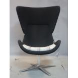 A wingback swivel chair by Orangebox, H.117 W.79cm