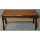 A Georgian style mahogany low table 100 x 46cm