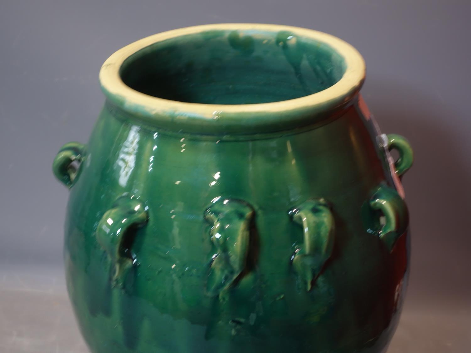 A Persian green glazed Sharab wine vessel, H.74cm - Image 2 of 2