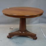 A Victorian mahogany tilt top breakfast table, H.73 D.104cm