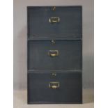 Three filing boxes by A.S. Wilkie, Birmingham, H.29 W.48 D.38cm