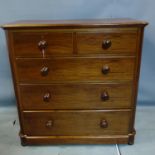 A Victorian mahogany chest of drawers, H.103 W.104 D.49cm