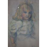 Erin Bannister, study of a Victorian doll, signed, 32 x 21cm