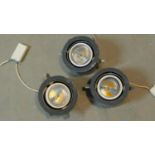 A set of 3 iGuzzini lights, D.18cm