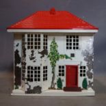 A 1960's Triang dolls house and contents, some 1930's Deco H.49 W.45 D.30cm