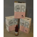 3 half case boxes of Cata Rosa Navarra 2012 wine. (18 bottles).