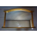 A Regency style giltwood overmantel mirror, 68 x 102cm