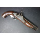 An antique George Gibbs flint lock mahogany gun