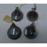 A collection of 4 various Ingersoll pocket watches.