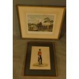 Two framed and glazed prints of military interest. H.49 W.60cm (largest)