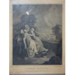 An 18th century engraving titled 'Apparent Dissolution' by John Boydell, in gilt and mahogany frame,