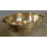 A Victorian silver plated twin handled bowl. Padley, Parkin and Co. H.9 W.26