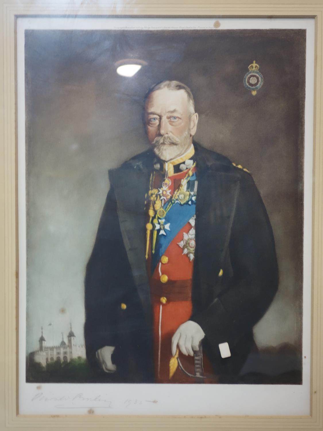 Oswald Hornby Joseph Birley (1880?1952), a print of King George V, signed in pencil, published by