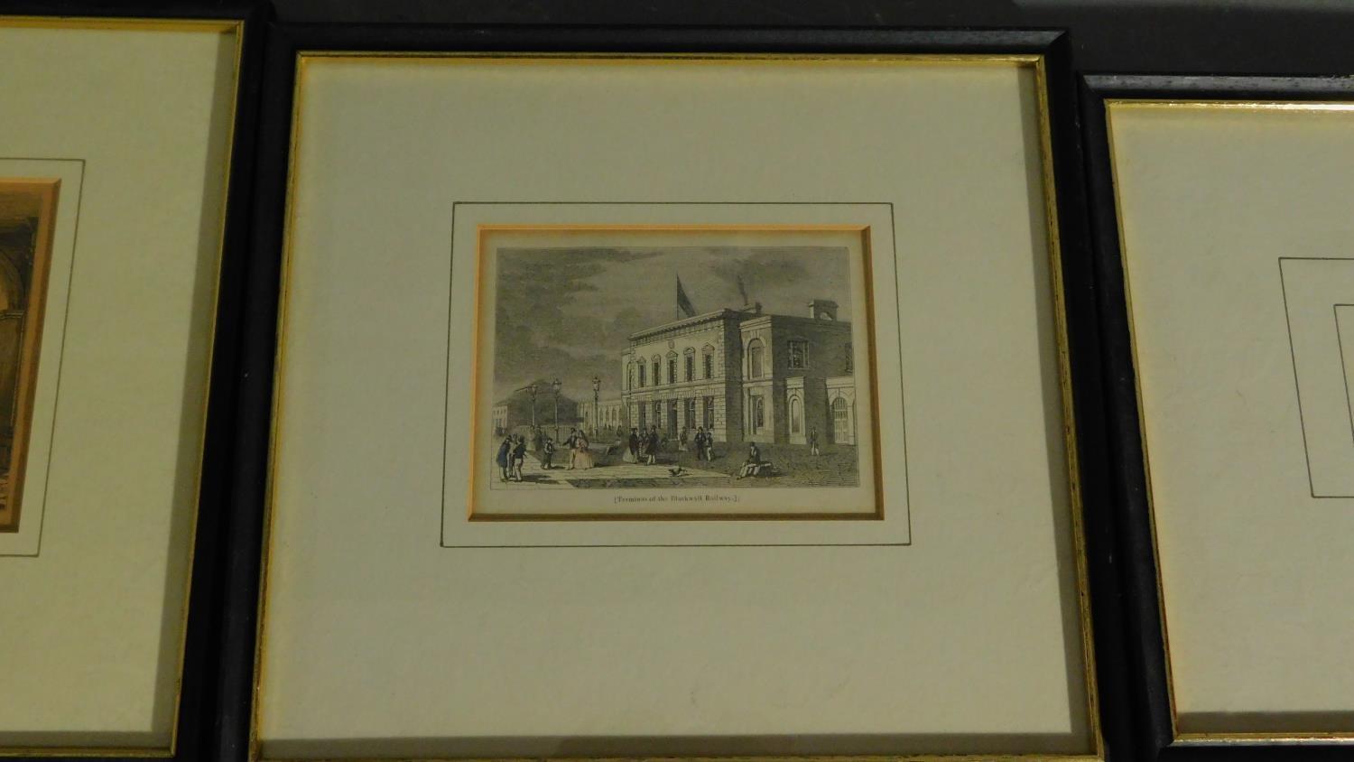 A collection of 7 various framed and glazed etchings of architectural interest. 37x30cm (largest) - Image 13 of 16