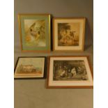 Four various framed and glazed prints of miscellaneous interest. H.68 W.53cm (largest)