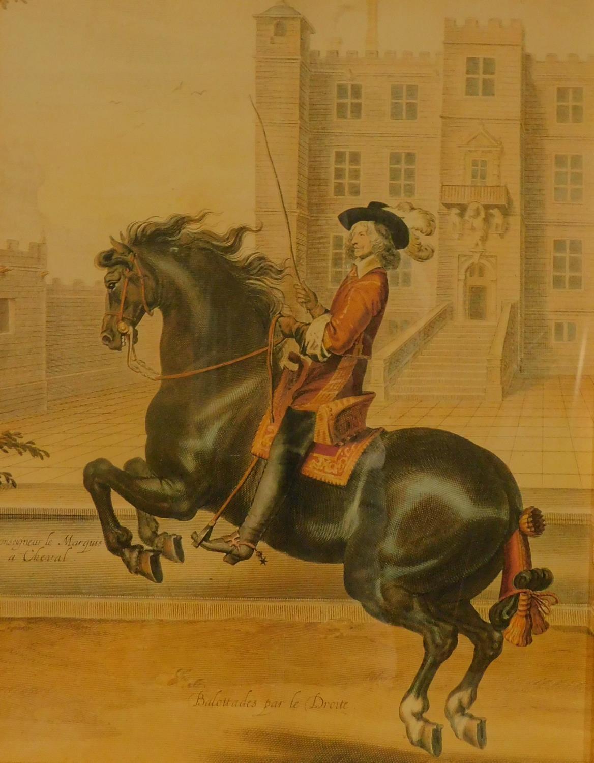 Two framed and glazed prints, each depicting cavaliers on horseback. H.64 W.75cm (largest) - Image 2 of 3