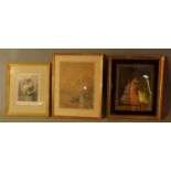 Three various framed and glazed prints H.55 W.43cm (largest)