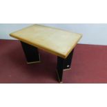 A contemporary oak topped console table H.76 W.100 D.60 - Identical to lot 49