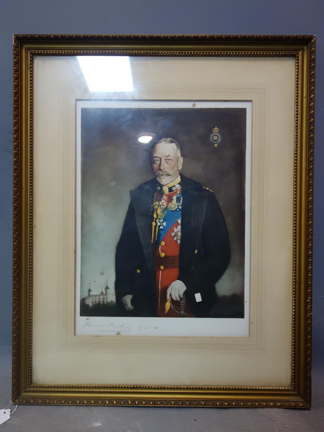 Oswald Hornby Joseph Birley (1880?1952), a print of King George V, signed in pencil, published by - Image 2 of 3