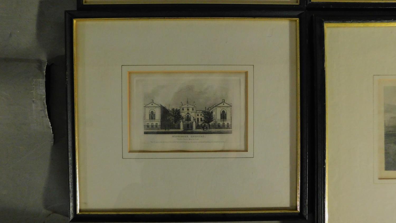 A collection of 7 various framed and glazed etchings of architectural interest. 37x30cm (largest) - Image 6 of 16
