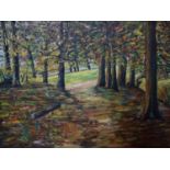 J. Vermoelen (1905-1997), Forest view, oil on canvas, signed lower right, 41 x 54cm