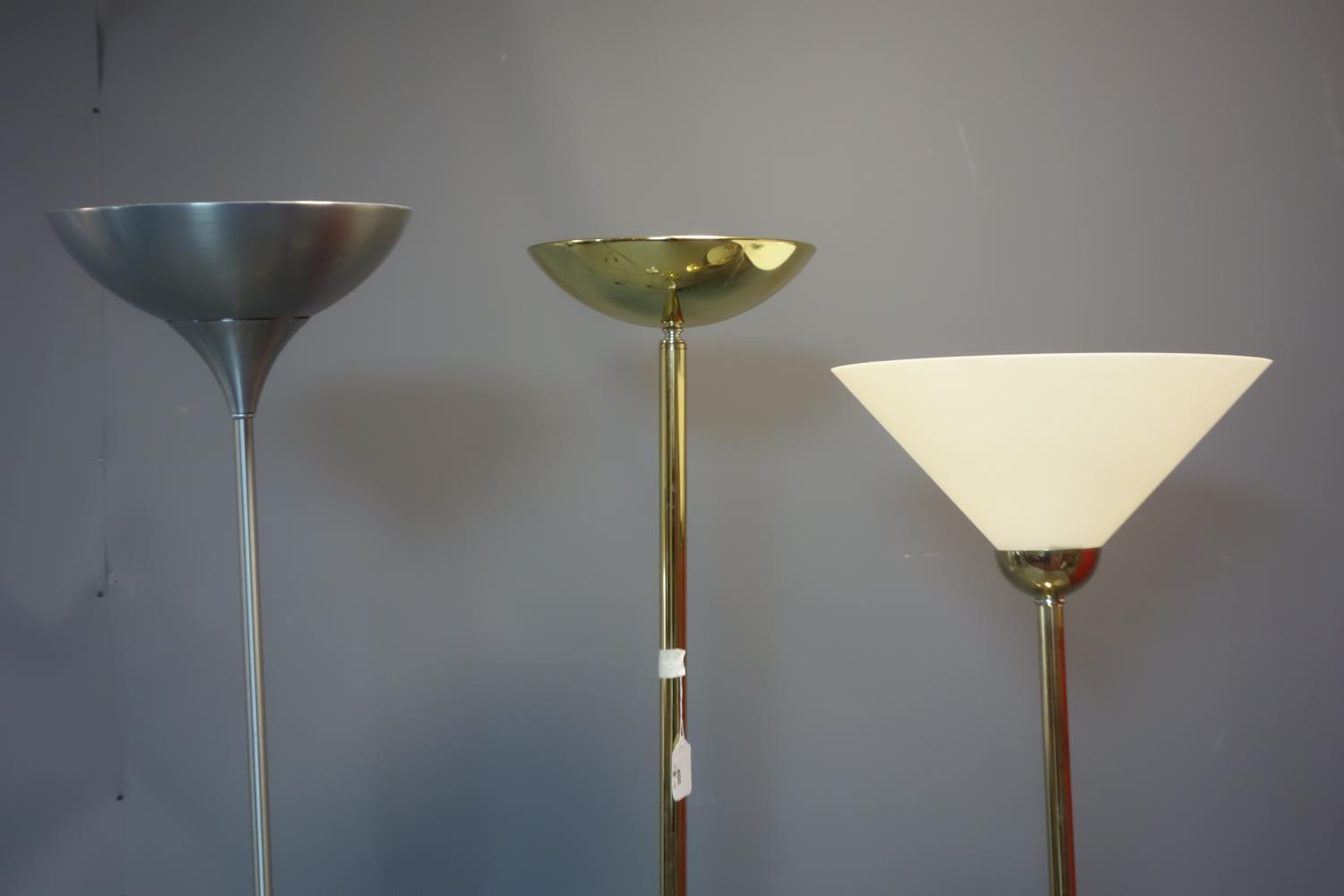 Three uplighter floor lamps, together with a Corinthian column table lamp - Image 2 of 3