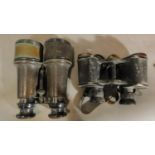 Two pairs of vintage binoculars. H.17 W.13cm