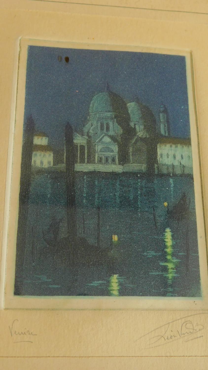 A signed etching of Venice and a collection of 4 various framed and glazed prints. 64x51cm (largest) - Image 7 of 11