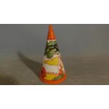 A Clarice Cliff 'bizarre' conical salt H.14 W.8cm