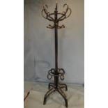 A 19th century bentwood hat and coatstand H.196cm