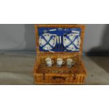 A fitted vintage picnic hamper. 59x37cm