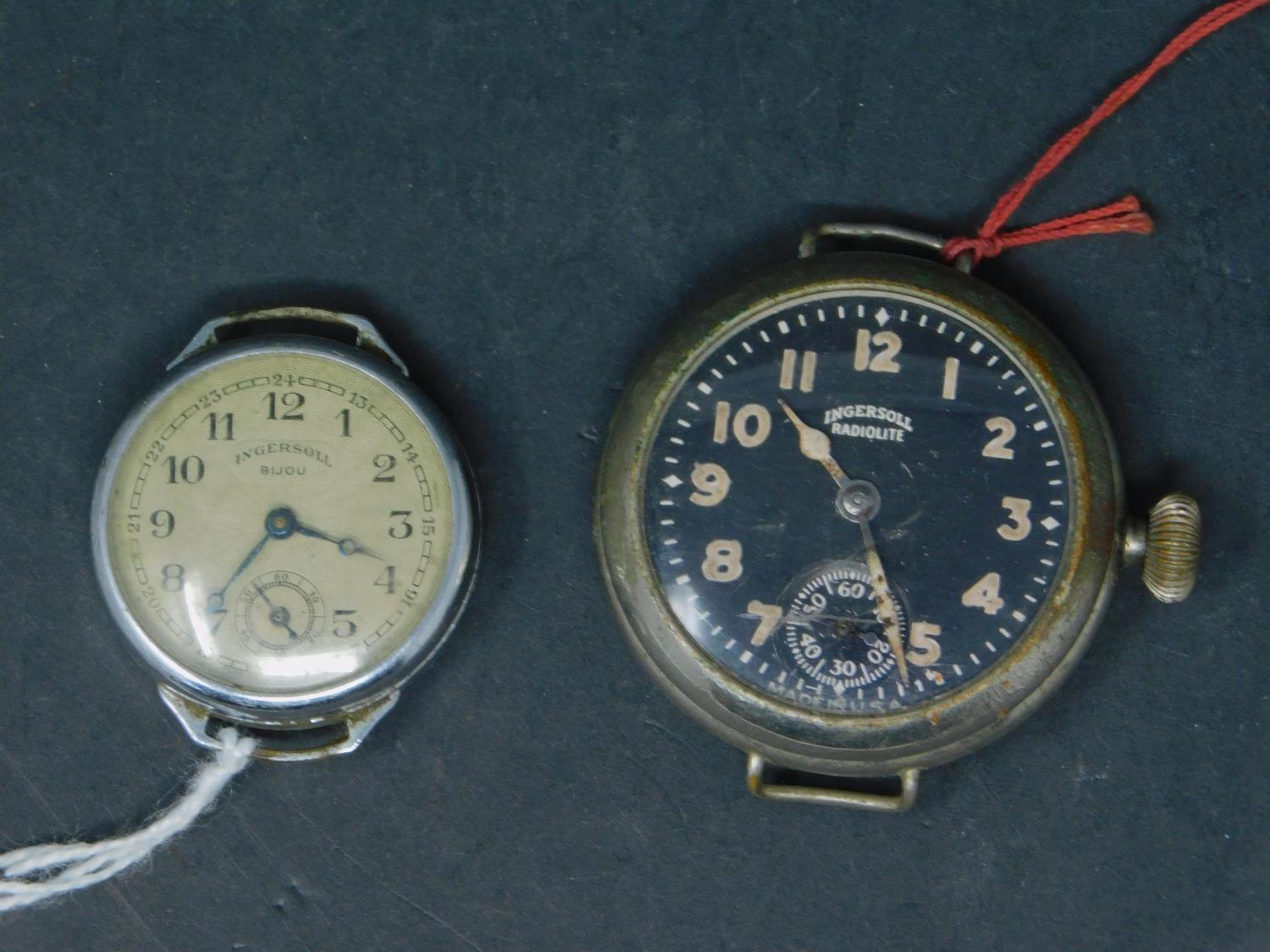 An Ingersoll Radiolite watch, together with an Ingersoll Bijou watch