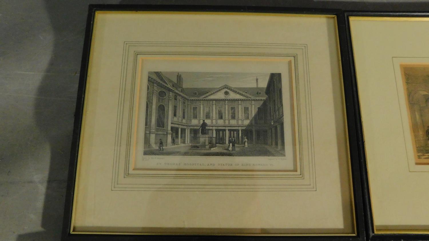 A collection of 7 various framed and glazed etchings of architectural interest. 37x30cm (largest) - Image 8 of 16