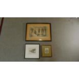 Three various framed and glazed prints. H.44 W.58.5 (largest)