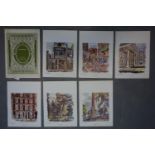 Geoffrey S. Fletcher, British, (1923-2004), an album of London views, a set of 6 prints of London to