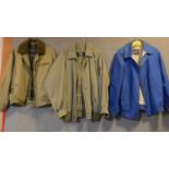 Three various men's Burberrys jackets, size M.