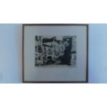 A framed and glazed etching Venetian scene, signed H. J. Starling. 49x44cm.