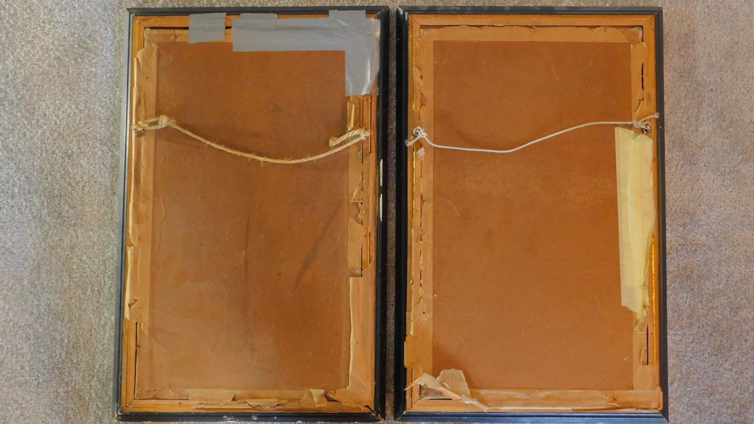 A pair of late 19th century framed and glazed emroideries. 57x37cm - Image 5 of 5