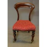 A Victorian mahogany dining chair. H.87cm