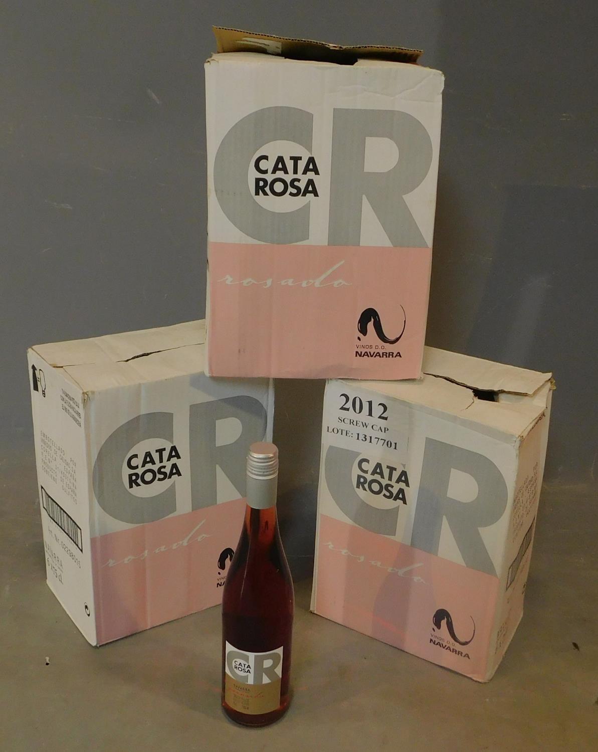 Three half case boxes of Cata Rosa Navarra 2012 wine. (18 bottles).