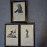 Three 19th century engravings of Niccolò Paganini