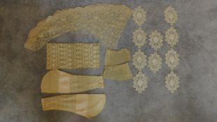 A collection of Victorian and later lace.